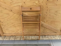 Houten werkbank | verrijdbaar | met 7 klapstoelen - afbeelding 5 van  13