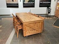 Houten werkbank | verrijdbaar | met 8 klapstoelen - afbeelding 10 van  17