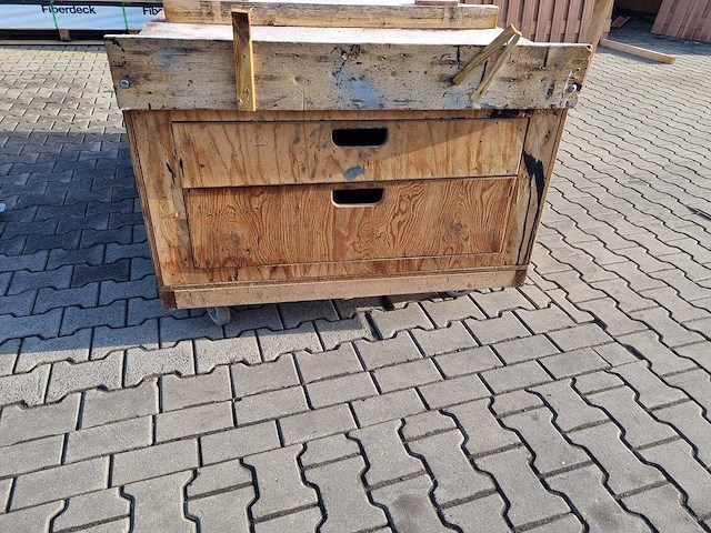 Houten werktafel - afbeelding 2 van  3