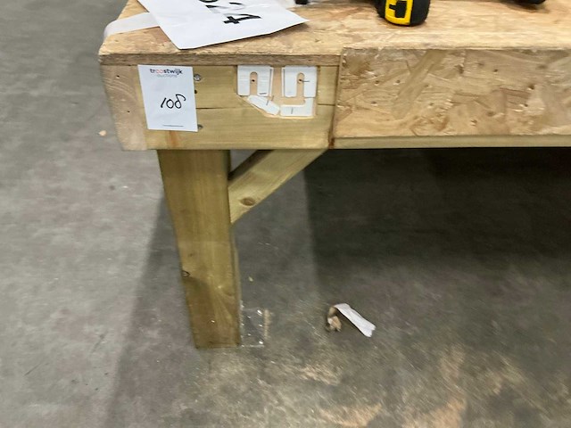 Houten werktafel - afbeelding 4 van  9