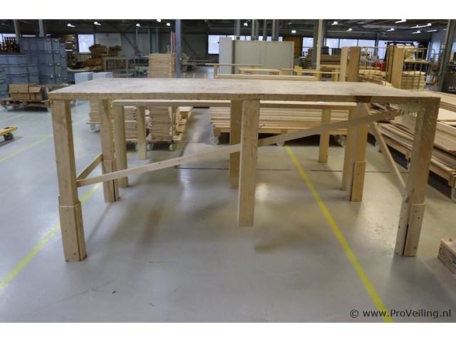 Houten werktafel - afbeelding 2 van  5
