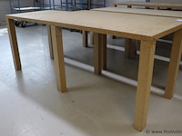 Houten werktafels - 2 stuks - afbeelding 1 van  4