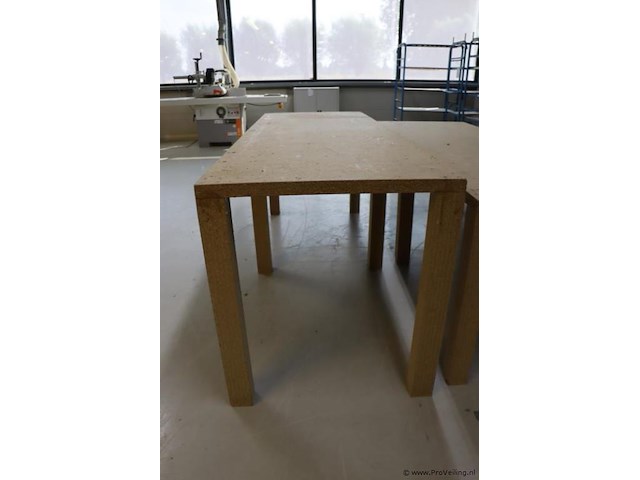 Houten werktafels - 2 stuks - afbeelding 2 van  4