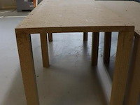 Houten werktafels - 2 stuks - afbeelding 2 van  4