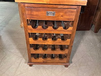 Houten wijnrek met dienblad - afbeelding 2 van  14