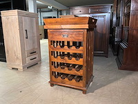 Houten wijnrek met dienblad - afbeelding 1 van  14