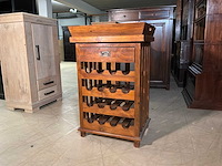Houten wijnrek met dienblad - afbeelding 7 van  14