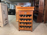 Houten wijnrek met dienblad - afbeelding 9 van  14