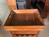 Houten wijnrek met dienblad - afbeelding 12 van  14