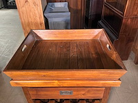 Houten wijnrek met dienblad - afbeelding 13 van  14
