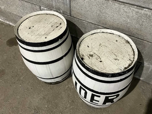 Houten wijnvat (2x) - afbeelding 6 van  7