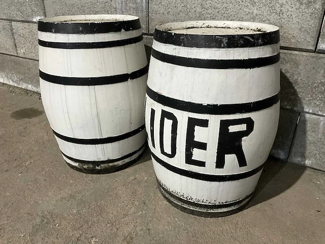 Houten wijnvat (2x) - afbeelding 7 van  7