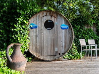 Houten wijnvat-sauna (70–80°c)