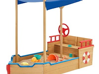 Houten zandbak piraten design incl. bodemplaat - afbeelding 5 van  6