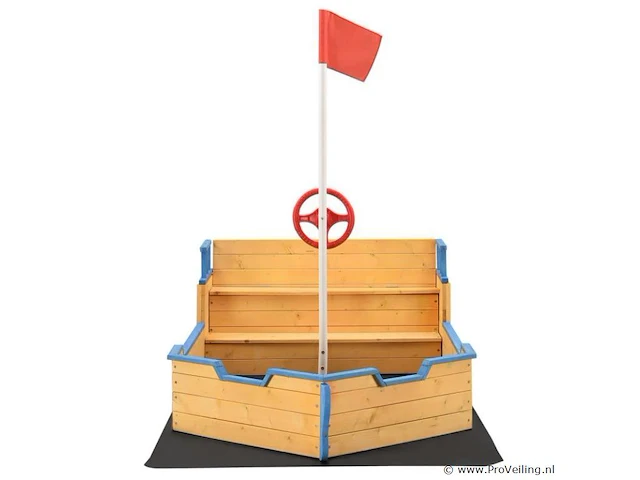 Houten zandbak piraten design incl. bodemplaat - afbeelding 6 van  6
