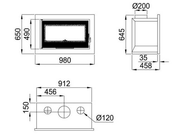 Houtkachel - bronpi - florida p vision - inzethaard - afbeelding 5 van  6