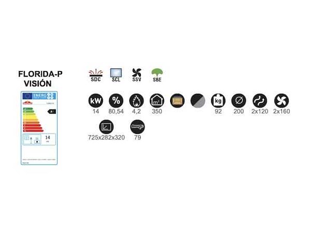 Houtkachel - bronpi - florida p vision - inzethaard - afbeelding 6 van  6