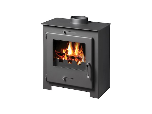 Houtkachel 8kw, victoria, bora lux, zwart - afbeelding 1 van  4