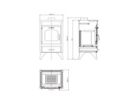 Houtkachel 9kw, victoria, ray, zwart - afbeelding 2 van  4