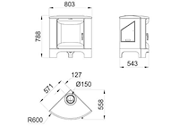 Houtkachel bronpi, bremen hoek - afbeelding 4 van  8