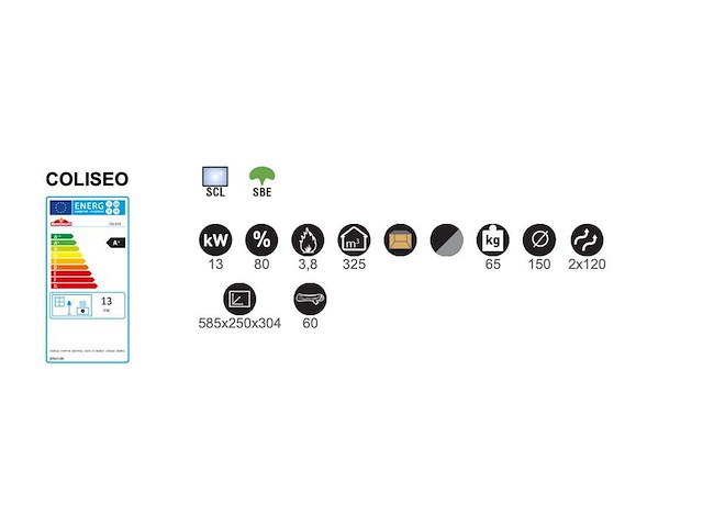 Houtkachel bronpi, coliseo - afbeelding 3 van  6