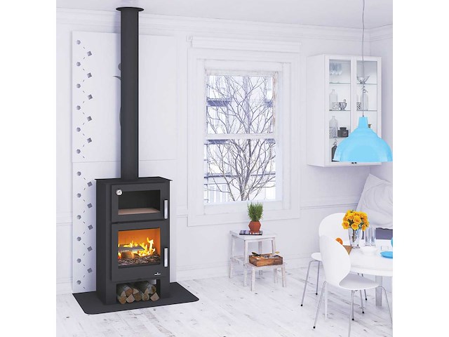 Houtkachel bronpi, gijon h - met oven - vrijstaand - afbeelding 8 van  9