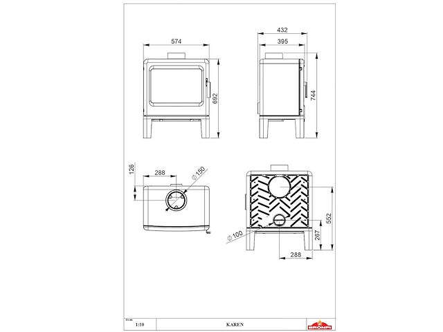 Houtkachel bronpi, karen - afbeelding 2 van  4