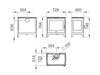 Houtkachel bronpi, preston - gietijzer - afbeelding 3 van  8