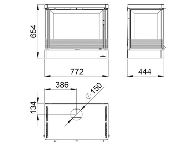 Houtkachel bronpi, versailles c vision - afbeelding 6 van  9
