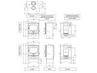 Houtkachel charnwood, c-five (zwart), zwart - afbeelding 3 van  3