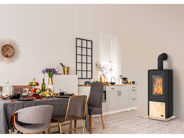 Houtkachel, king zandsteen - vrijstaand - afbeelding 2 van  3