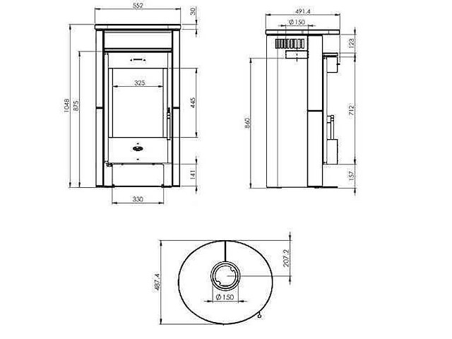 Houtkachel, zamo - afbeelding 3 van  3