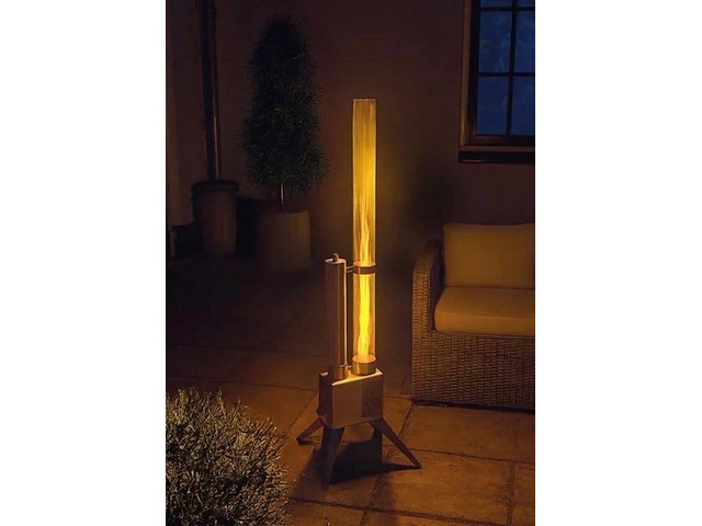 Houtpellet terrasheater esschert design, ff652, zwart - afbeelding 1 van  4