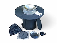 Houtskool ambience barbecue/vuurtafel - compleet met accessoires - afbeelding 7 van  10