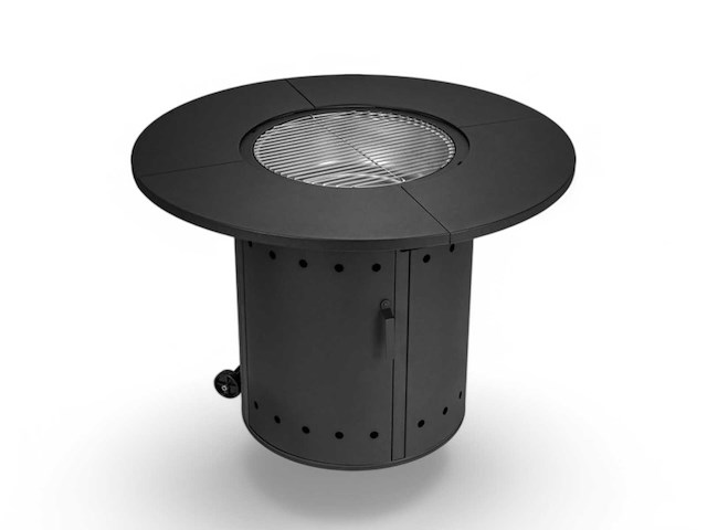 Houtskool ambience barbecue/vuurtafel - compleet met accessoires - afbeelding 10 van  11