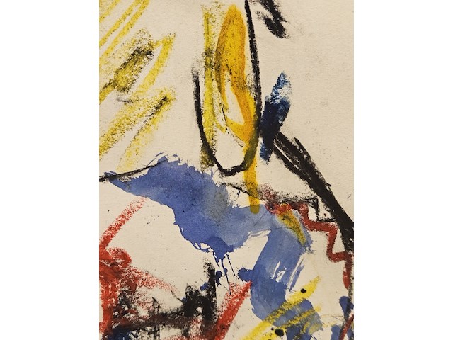 Houtskool op papier, anton heyboer, "vrouw & kind" - afbeelding 5 van  6