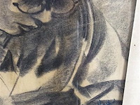 Houtskool ? portret getekend - afbeelding 2 van  2