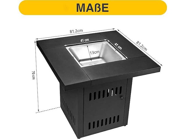 Houtskoolvuurtafel - afbeelding 2 van  5