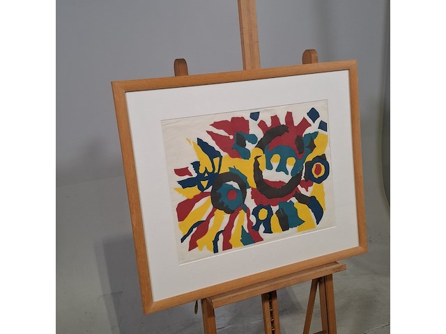 Houtsnede, p. p. holterman, het telefoon gebeuren 1/4, 1975 - afbeelding 2 van  8