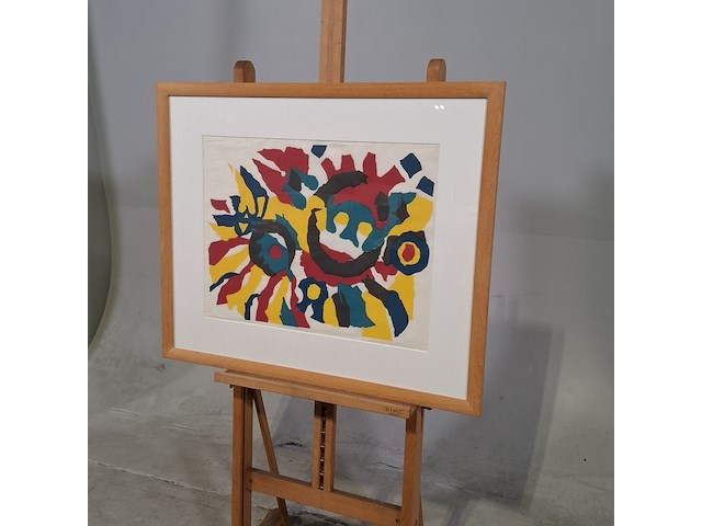 Houtsnede, p. p. holterman, het telefoon gebeuren 1/4, 1975 - afbeelding 3 van  8