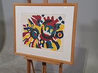 Houtsnede, p. p. holterman, het telefoon gebeuren 1/4, 1975 - afbeelding 3 van  8