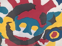 Houtsnede, p. p. holterman, het telefoon gebeuren 1/4, 1975 - afbeelding 4 van  8