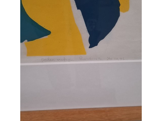 Houtsnede, p. p. holterman, het telefoon gebeuren 1/4, 1975 - afbeelding 5 van  8