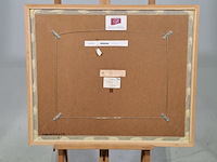 Houtsnede, p. p. holterman, het telefoon gebeuren 1/4, 1975 - afbeelding 7 van  8