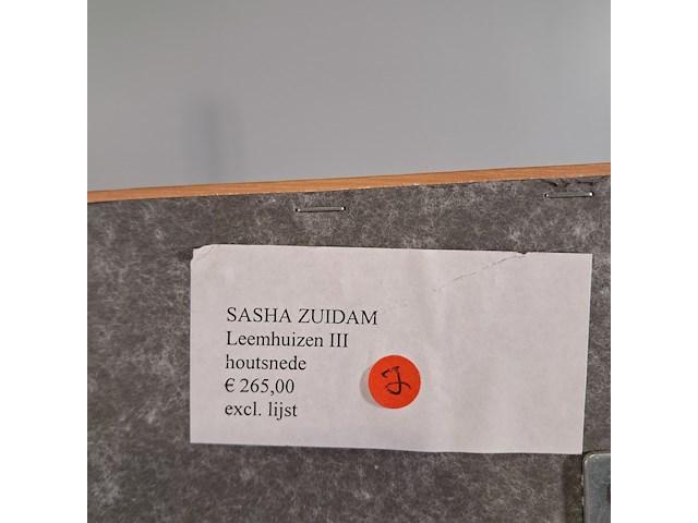 Houtsnede, saskia zuidam, leemhuizen iii - afbeelding 2 van  11