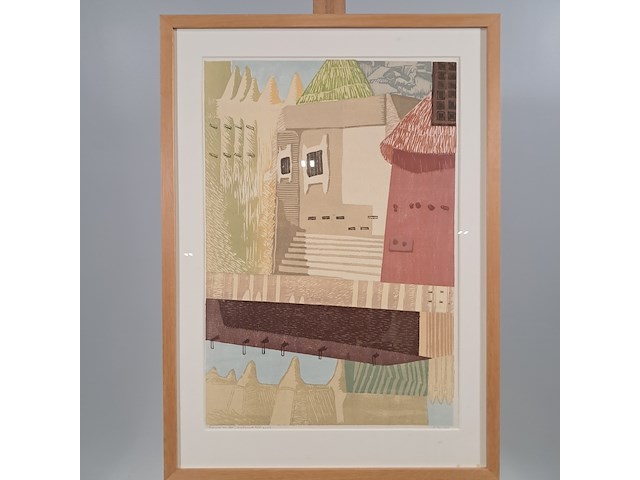 Houtsnede, saskia zuidam, leemhuizen iii - afbeelding 1 van  11