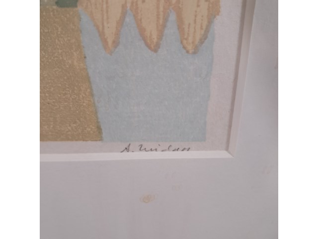 Houtsnede, saskia zuidam, leemhuizen iii - afbeelding 6 van  11