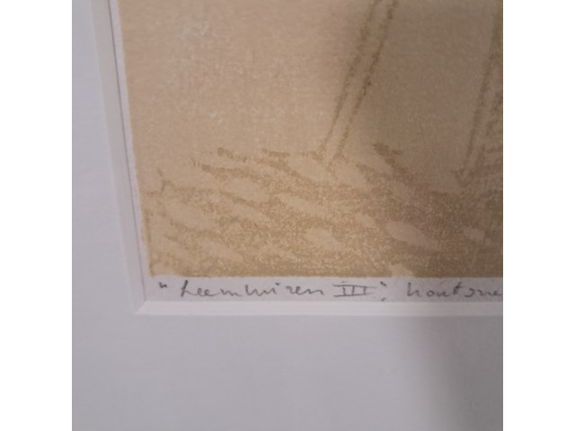 Houtsnede, saskia zuidam, leemhuizen iii - afbeelding 7 van  11