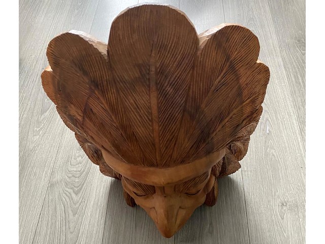 Houtsnijwerk - indian head - afbeelding 3 van  7