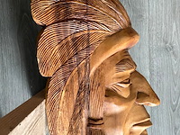 Houtsnijwerk - indian head - afbeelding 6 van  7